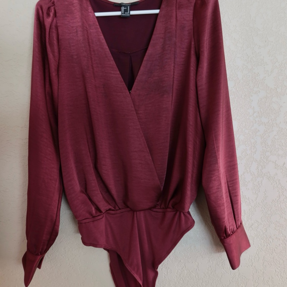 Forever 21 Deep Red Bodysuit